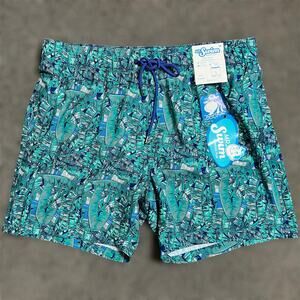 Mr.Swim Trunks XXL Mens Whisping Palm Tropical Beach Vacation Board Shorts New